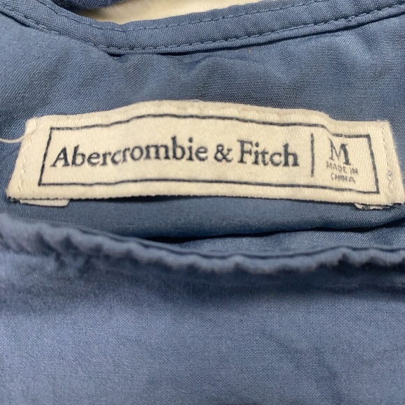 Abercrombie‎ & Fitch Blue Eyelet Halter Crop Top Women’s Size M Boho Festival - Picture 8 of 13